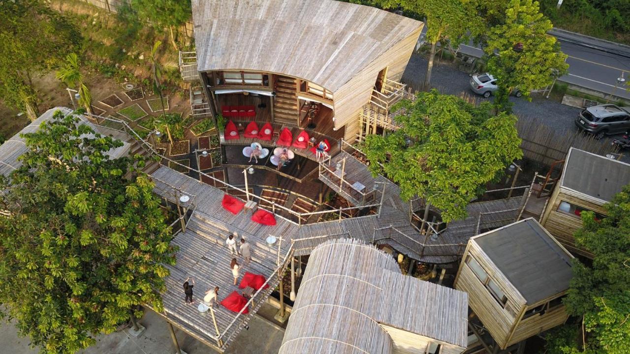 Hotel The Mud Bamboo Cafe And Beds Ban Bang Po Exterior foto